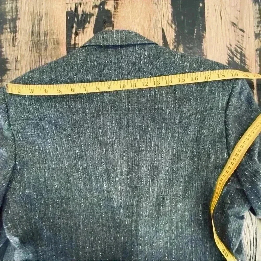Vintage Circle S Dallas Texas Western Blazer Gray Blue Black Tweed Men’s 44L